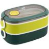 Ланчбокс Kite подвійний з наповненням 1600 мл, зелений (k25-1181-3)