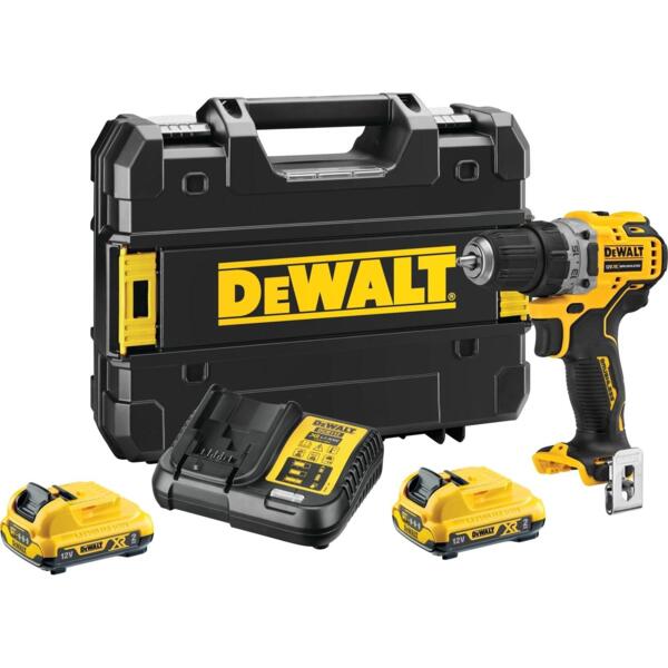 

Дрель-шуруповерт DeWalt бесщеточная XR Li-Ion 12В акб 2х2Ач (DCD701D2)