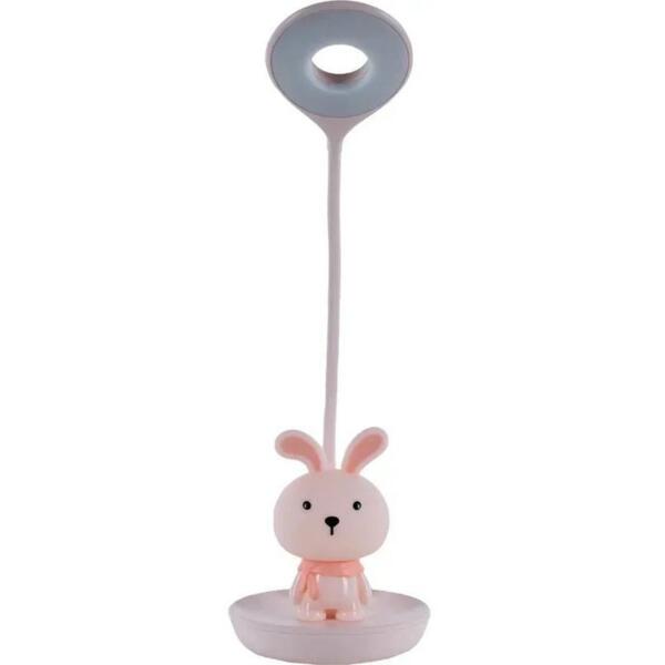 Настольная лампа LED с аккумулятором Bunny, розовый (k24-492-1-2)