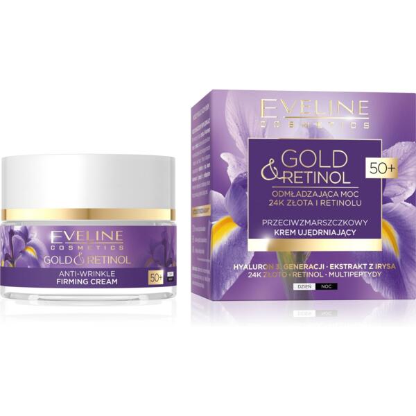 

Крем-лифтинг для лица Eveline Gold & Retinol 50+ восстанавливающий 50 мл