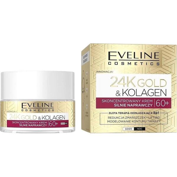 

Крем для лица Eveline 24K Gold & Kolagen 60+ восстанавливающий 50 мл