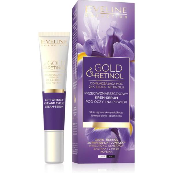 

Крем-сыворотка для глаз Eveline Gold & Retinol антивозрастной 20 мл