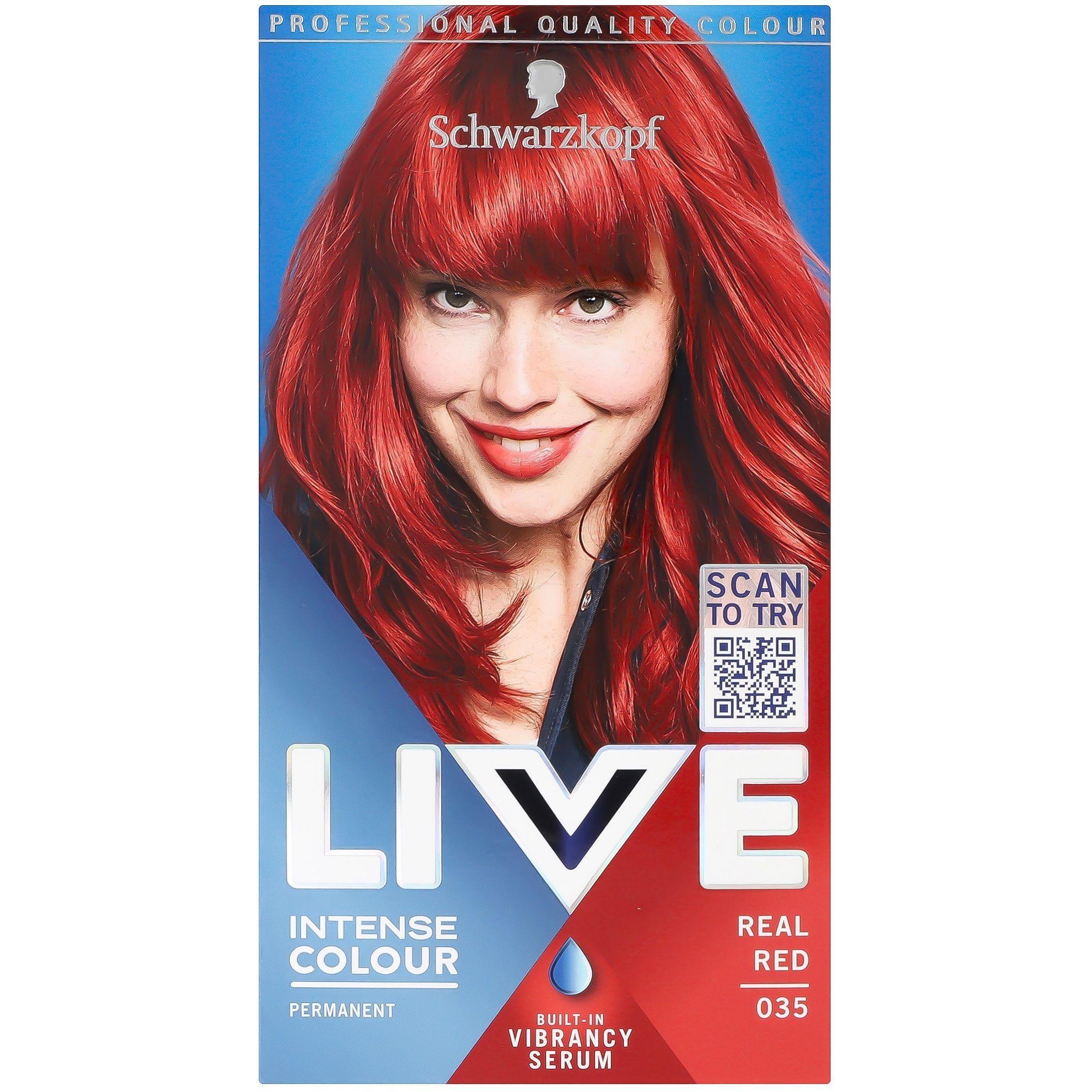 Крем-краска для волос Live 035 Настоящий красный фото 1