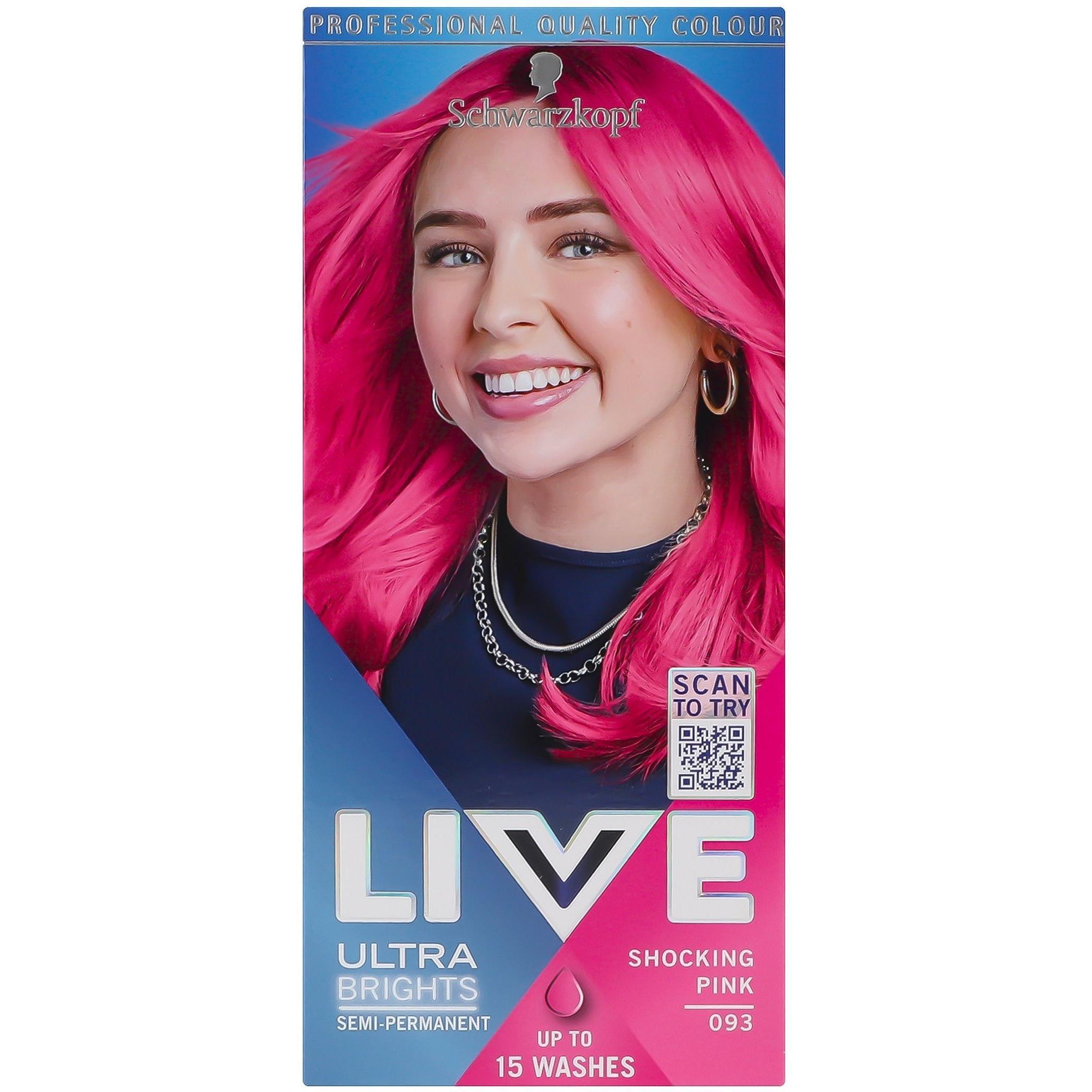 Крем-фарба для волосся напівстійка Live 093 Шокуючий рожевийфото1