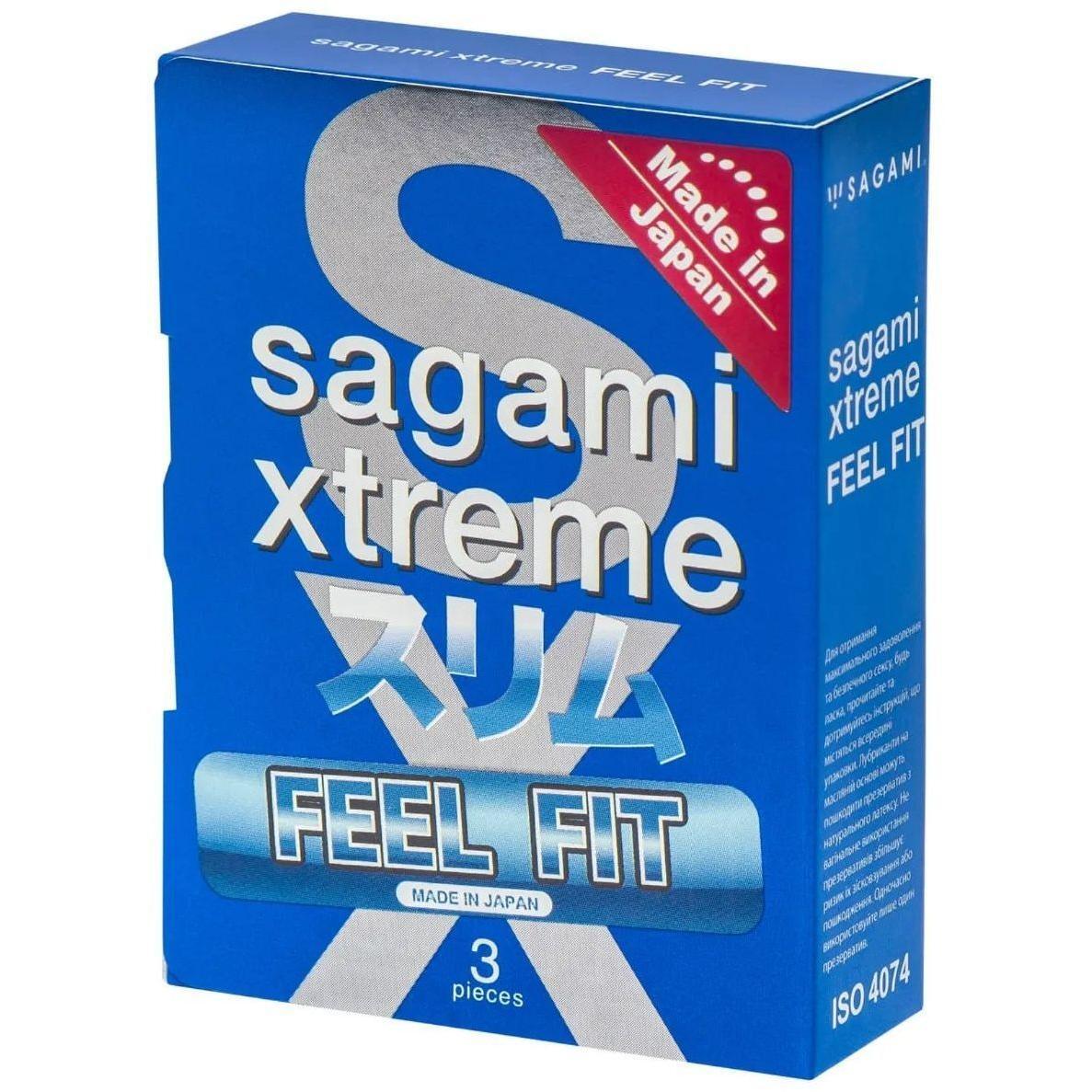 Презервативи Sagami Xtreme Feel Fit латексні 3 штфото1
