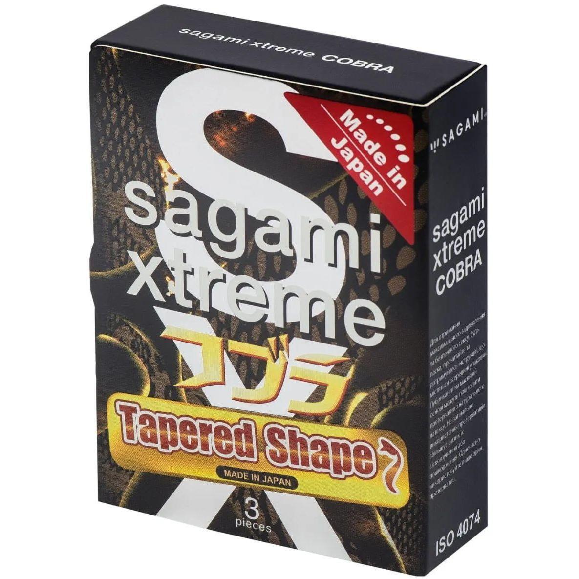 Презервативи Sagami Xtreme Tapered Shape латексні 3 штфото1