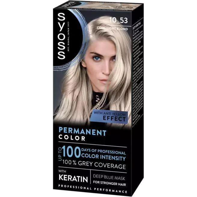 Фарба для волосся Syoss BL 10-53 Світлий попелястий блондфото