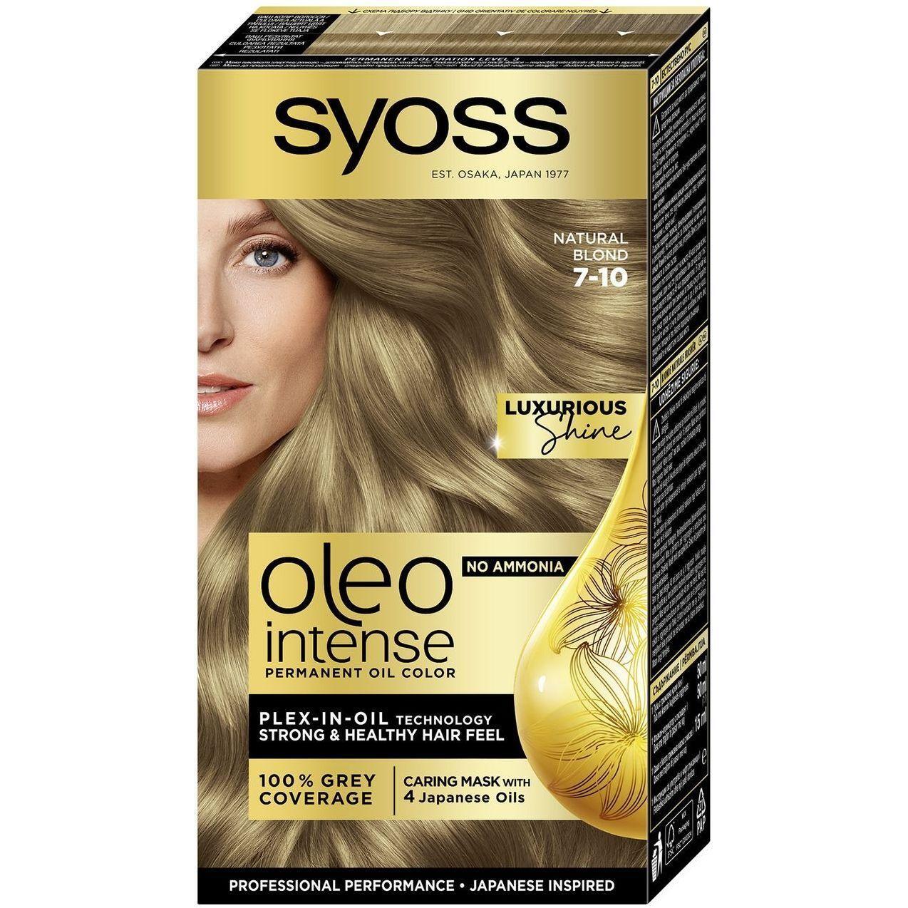 Краска для волос Syoss Oleo Intense 7-10 Натуральный светло-русый 115 мл фото 1