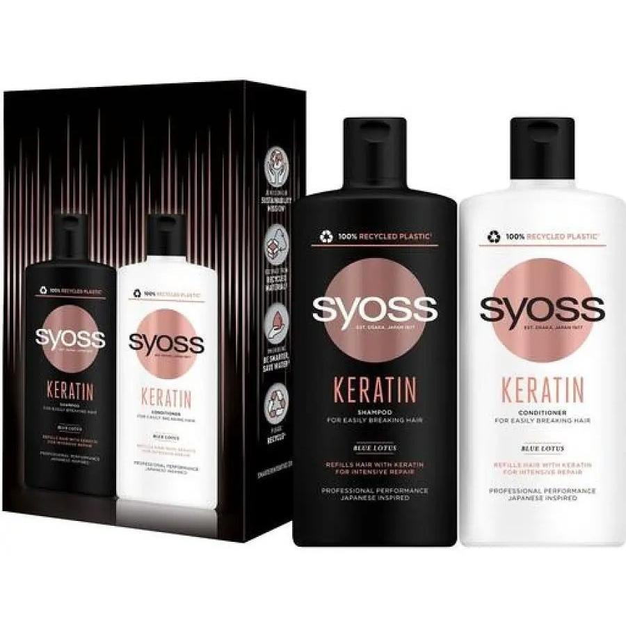 Набор Syoss Keratin Intensive Repair Шампунь 440 мл + Бальзам 440 мл фото 1