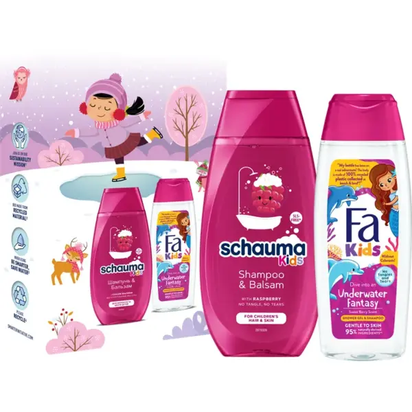 

Шампунь-бальзам Schauma 250 мл + Гель для душа Fa 250 мл