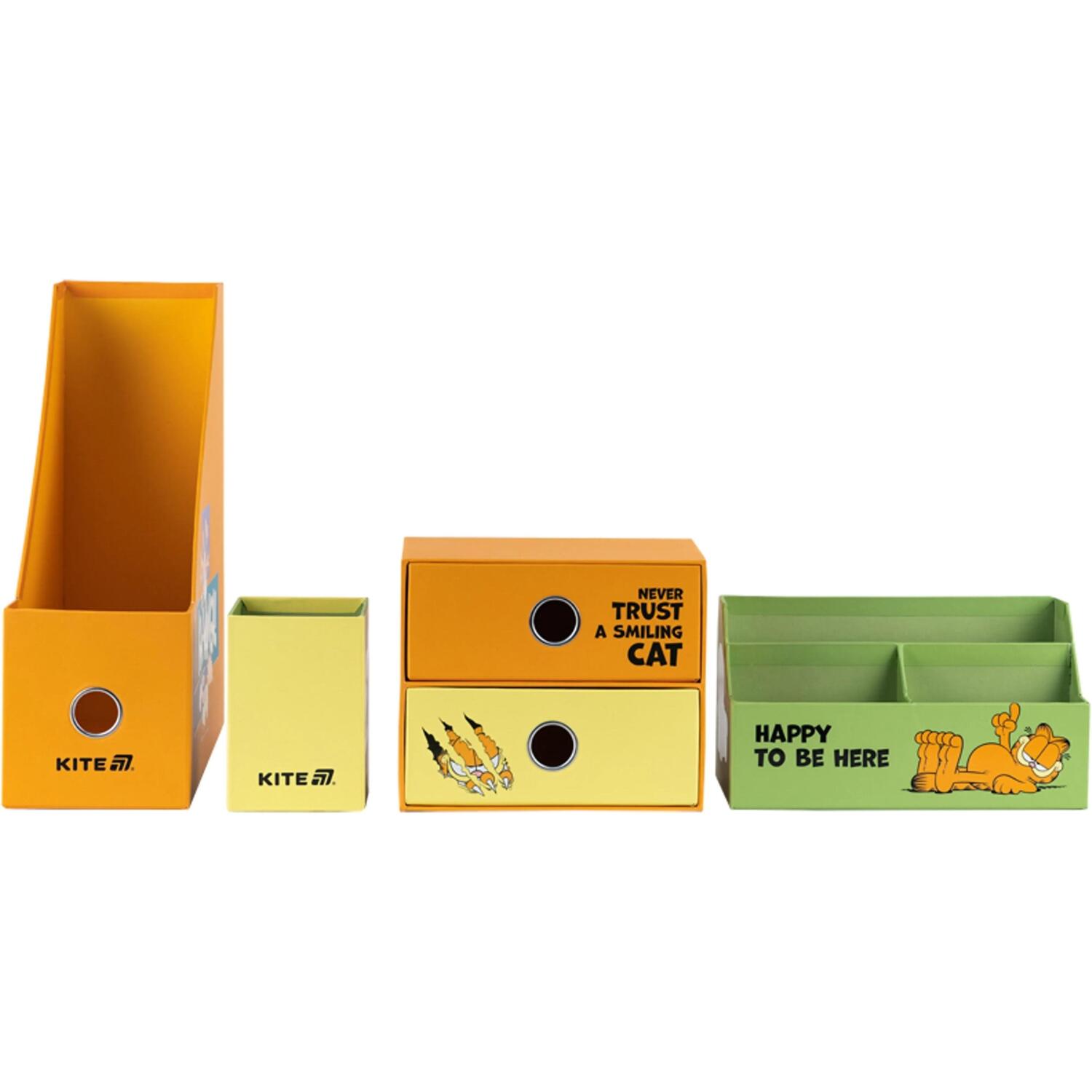Органайзер настільний Kite Garfield, 4 предмети (gf25-357)фото