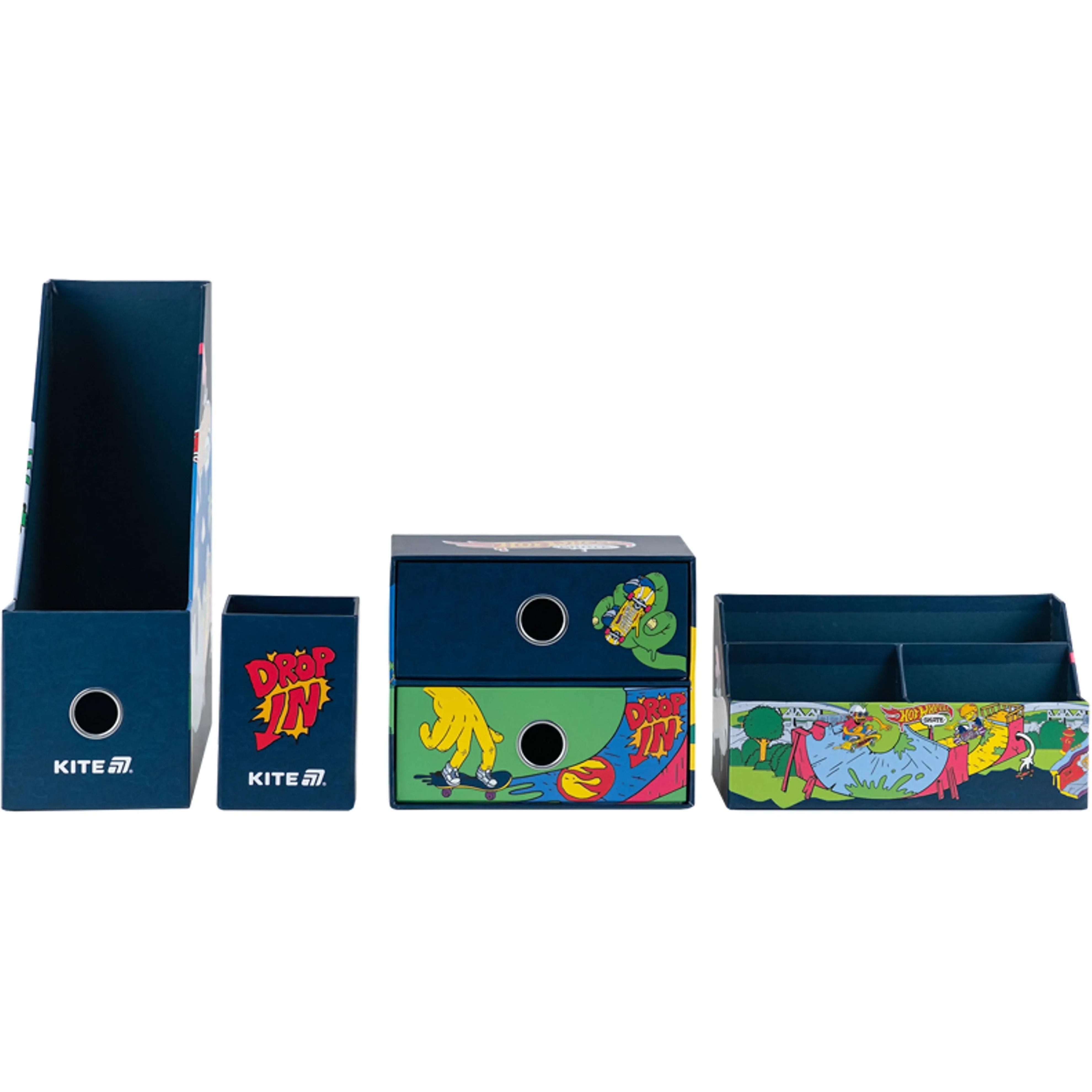 Органайзер настільний Kite Hot Wheels, 4 предмети (hw25-357)фото1