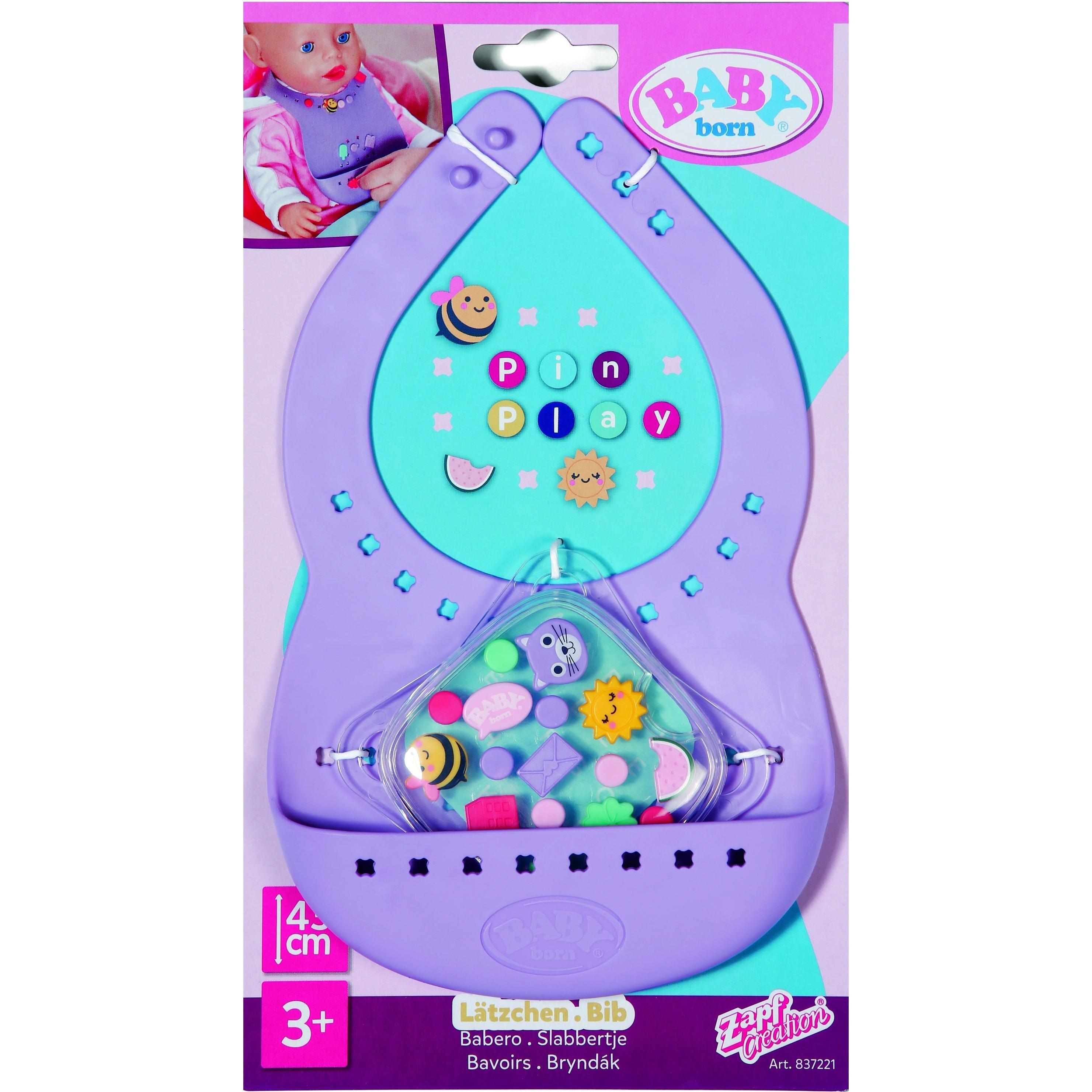 Нагрудник для куклы BABY born серии "Pinplay" – Стильное кормление (837221) фото 1