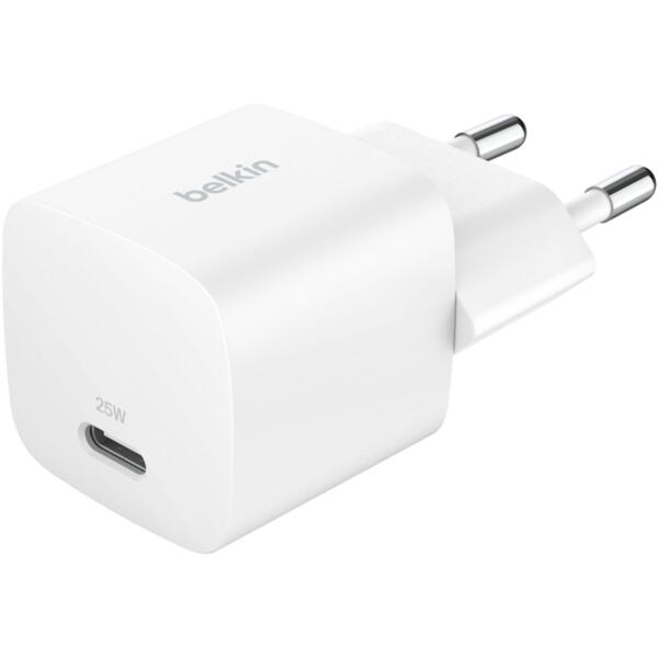 

Сетевое зарядное устройство Belkin 25Вт USB-С PD PPS, White (WCA012KQWH)