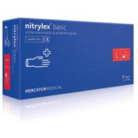 Рукавички нітрилові оглядові Nitrylex нестерильні неприпудрені розмір L 100 шт сині