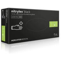 Рукавички нітрилові оглядові Nitrylex нестерильні неприпудрені розмір S 100 шт чорні