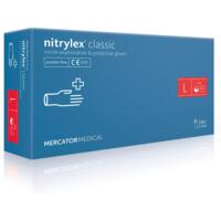 Рукавички нітрилові оглядові Nitrylex нестерильні неприпудрені розмір L 100 шт сині