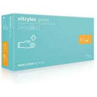 Перчатки нитриловые смотровые Nitrylex нестерильные неприпудренные размер XS 100 шт зеленые