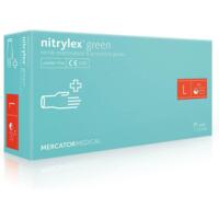 Перчатки нитриловые смотровые Nitrylex нестерильные неприпудренные размер L 100 шт зеленые