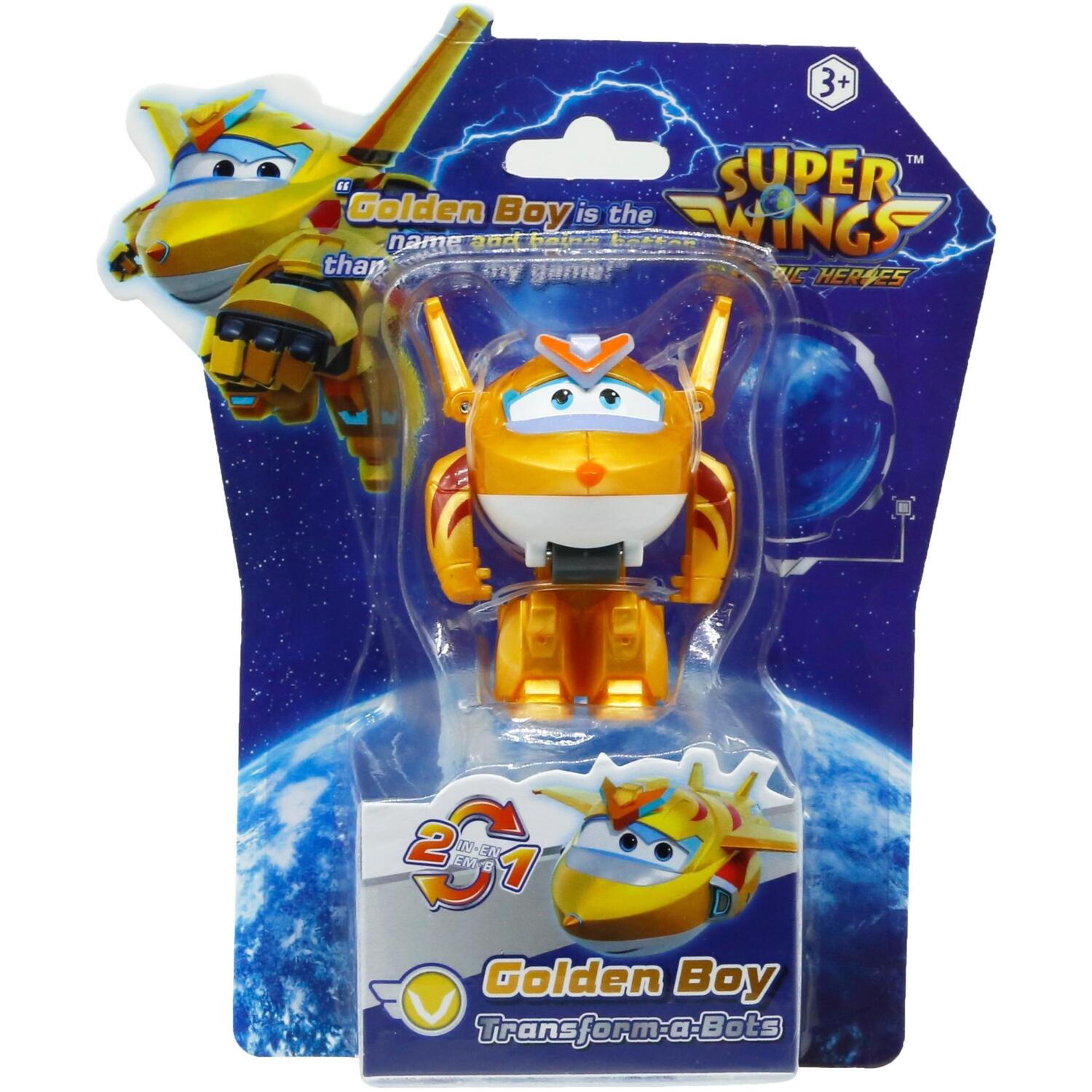 Игровая фигурка-трансформер Super Wings Transform-a-Bots Золотой Мальчик (Golden Boy) (EU780031) фото 