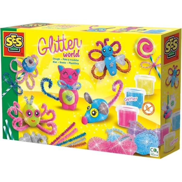 

Набор для лепки Ses Creative Мир Сияния (3 цвета, в пластиковых баночках, аксессуары) (00417S)