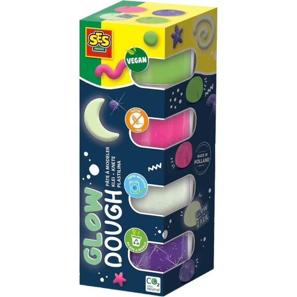 

Незасыхающая масса для лепки Ses Creative "Feel good dough" – Сияние (4 цвета, в пластиковых баночках) (00516S)