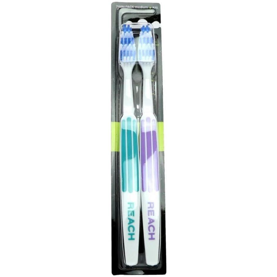 Зубная щетка Reach Interdental Medium Twin Pack бирюзово-сиреневая 2 шт фото 1