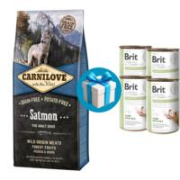 Сухий корм для собак Carnilove Salmon Adult 12 кг + 4 шт Консерва Brit GF Veterinary Diets 400 г у Подарунок