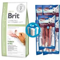 Сухой корм для собак Brit VetDiets с идейкой и горохом 12 кг+ 5 шт Лакомство Trixie DentaFun 140гр (3шт) в Подарок