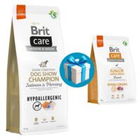 Корм для собак Brit Care Dog Hypoallergenic ShowChampion с лососем 12кг+Корм Brit Care Hypoallergeniс 3кг в Подарок