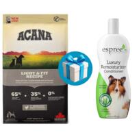 Сухий корм для собак Acana Light & Fit 11.4 кг + Кондиціонер Espree Luxury Remoisturizer 3 в 1 591 мл у Подарунок