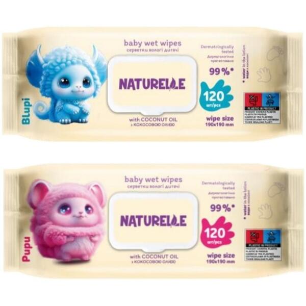 

Влажные салфетки Naturelle детские с кокосовым маслом 120 шт