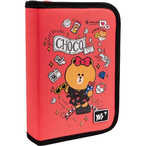 

Пенал жесткий одинарный с клапаном Yes Line Friends HP-03