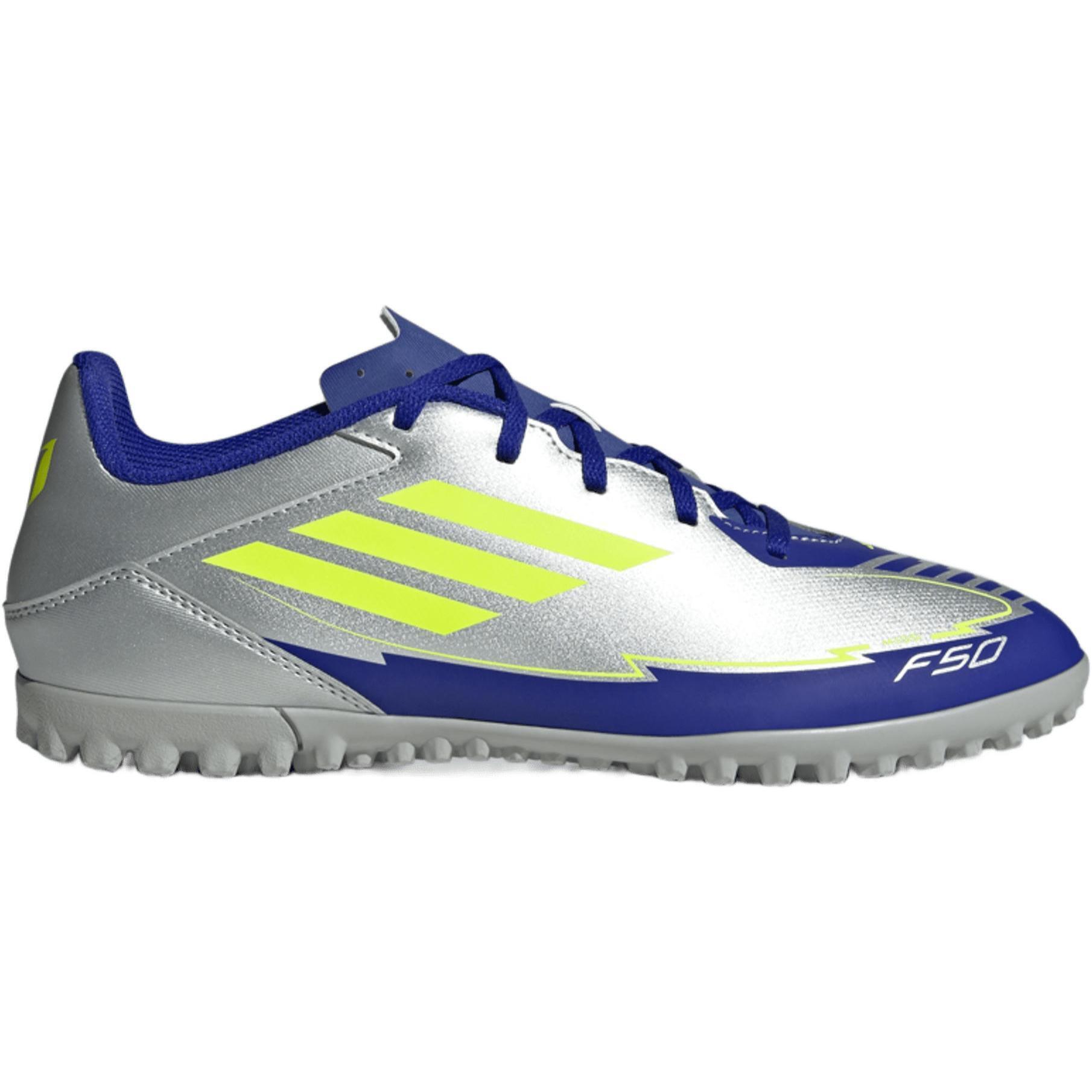 Сороконожки Adidas F50 Club Tf Messi IH0917 42 (8 UK) серебристые фото 1