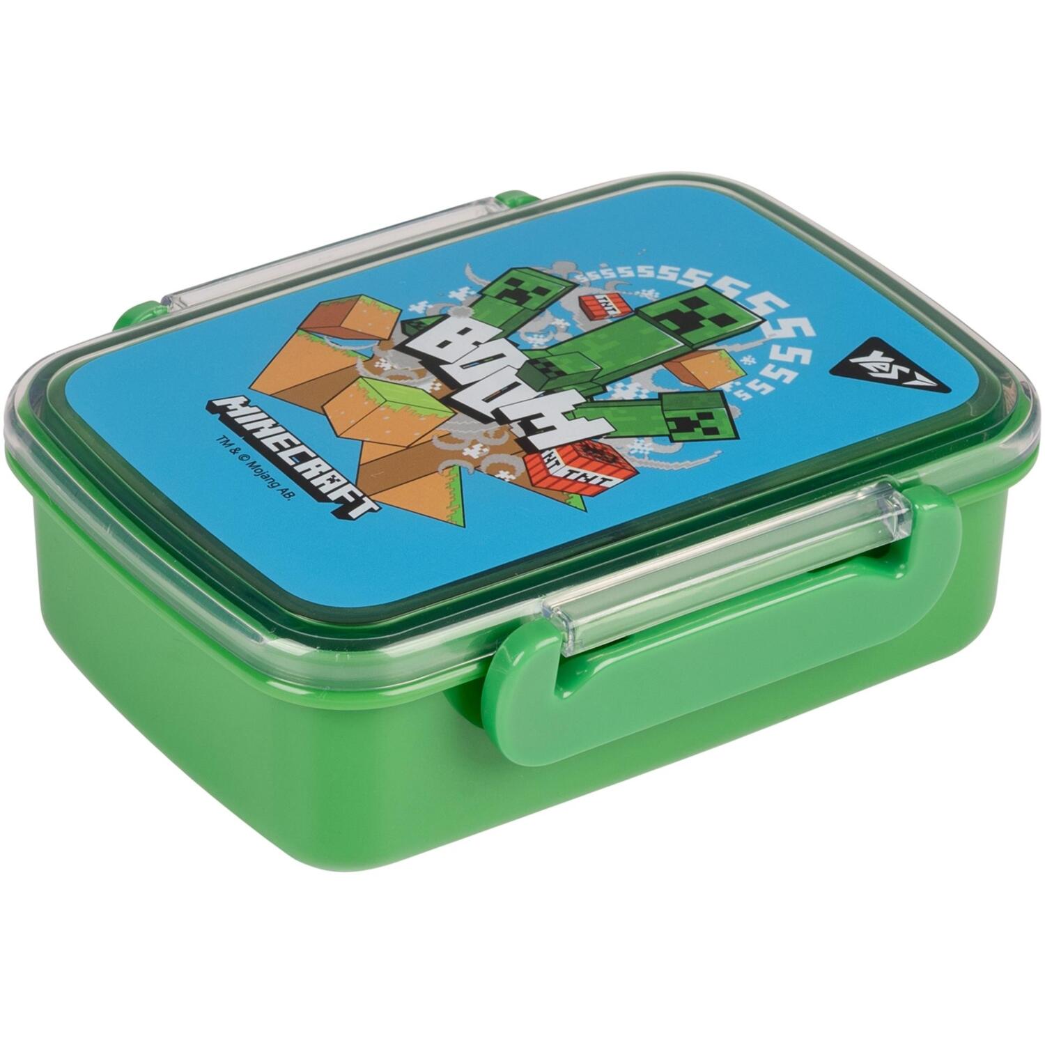Ланч-бокс Yes Minecraft 420 мл, зелено-блакитнийфото