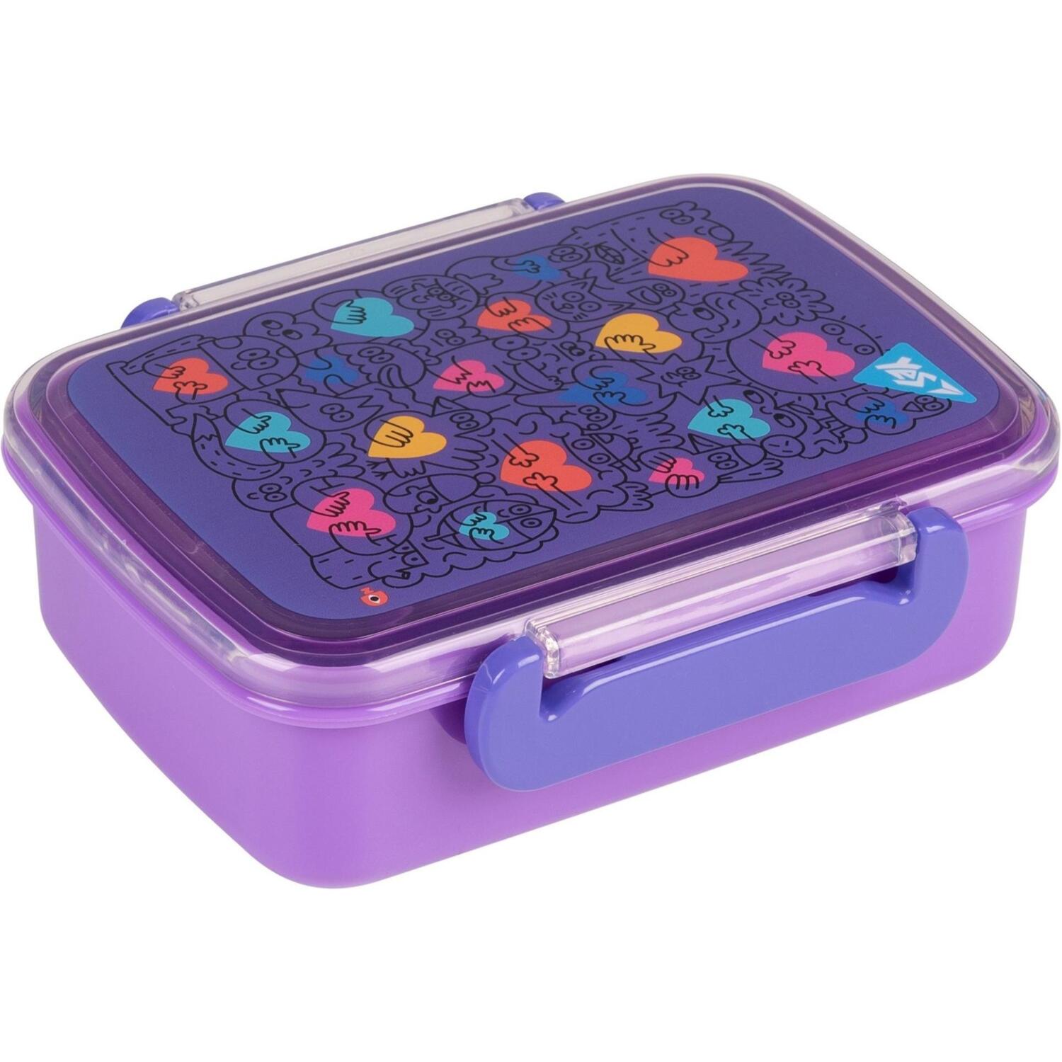 Ланч-бокс Yes Stand with Ukraine 420 мл фіолетовий (708061)фото