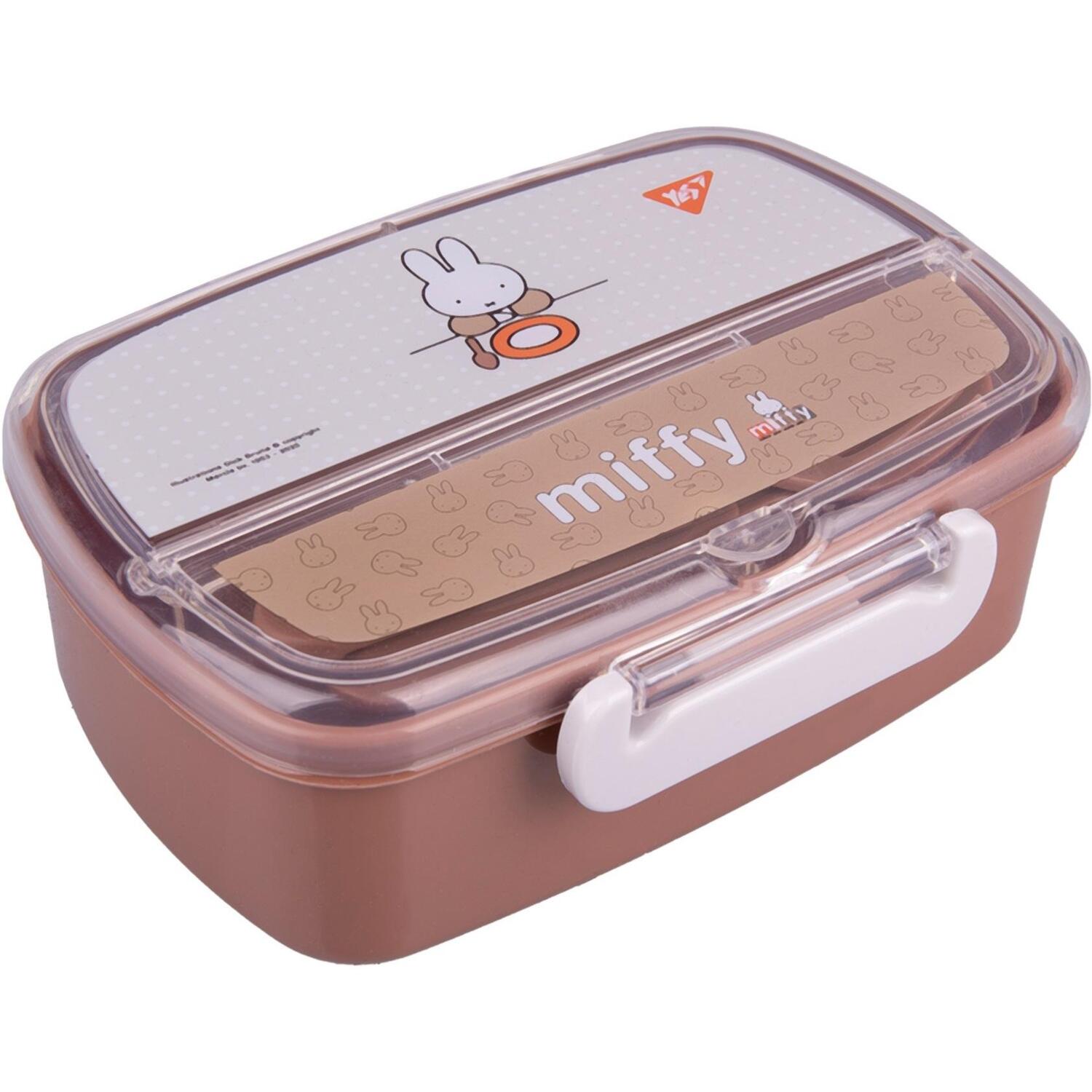 Ланч-бокс Yes Miffy 750мл з приладдям, коричневий (708372)фото