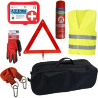 Сумка-набор автомобилиста универсальный Poputchik с ВВП Кроссовер черный