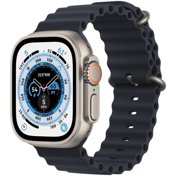 

Смарт-часы Refurbished Apple Watch Ultra 49 mm Titanium Black with Midnight Ocean Band (Идеальное состояние, А+)