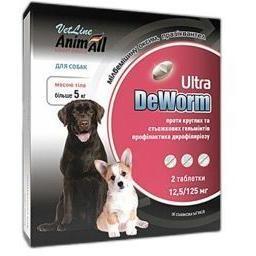 

Противогельминтный препарат для собак от 5 кг AnimAll VetLine DeWorm Ultra