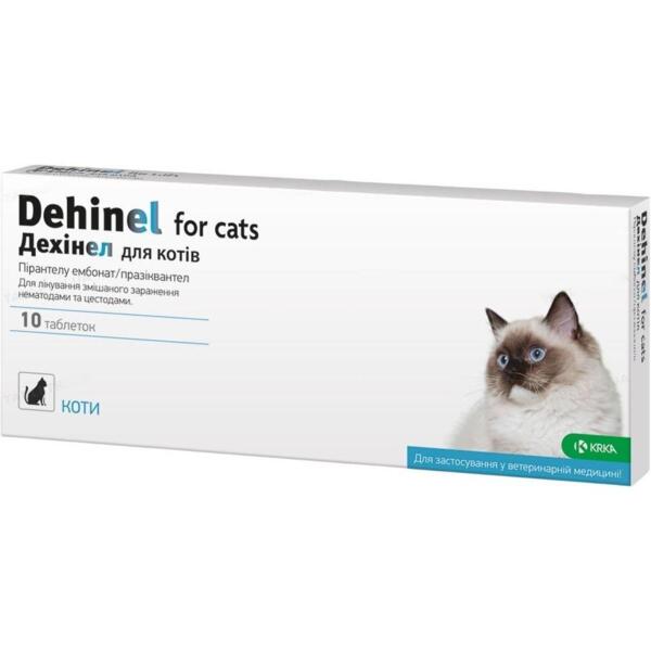 

Противогельминтные таблетки для кошек Dehinel 10 таб/блистер