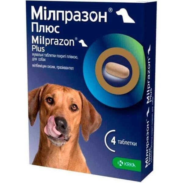 

Противогельминтные таблетки для собак Мілзапрон Плюс 12.5 мг/125 мг (блистер 4 таб)