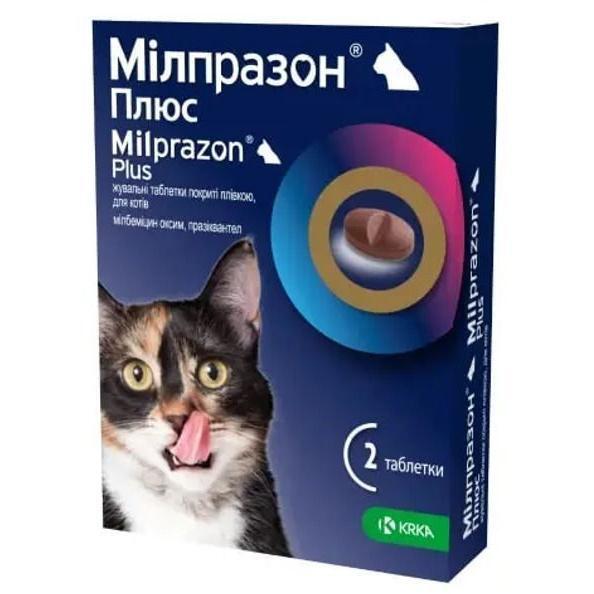 Антигельмітні таблетки для котів Мілзапрон Плюс 2x16 мг/40 мгфото1