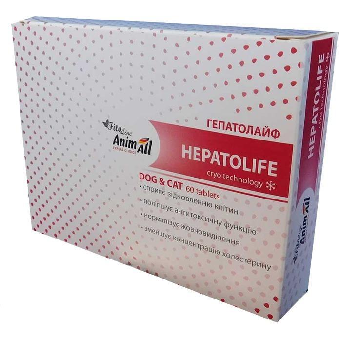 Вітаміни для котів та собак AnimAll PhytoLine Hepatolife 60 табфото1