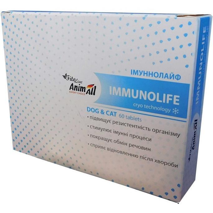 Витамины для кошек и собак AnimAll PhytoLine Immunolife 60 таб фото 