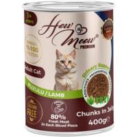 Влажный корм для взрослых кошек How Meow Adult Cat с ягненком 400 г