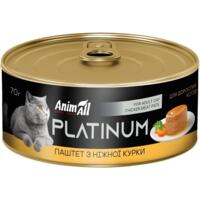 Влажный корм для кошек AnimAll Platinum нежный паштет с курицей 70 г