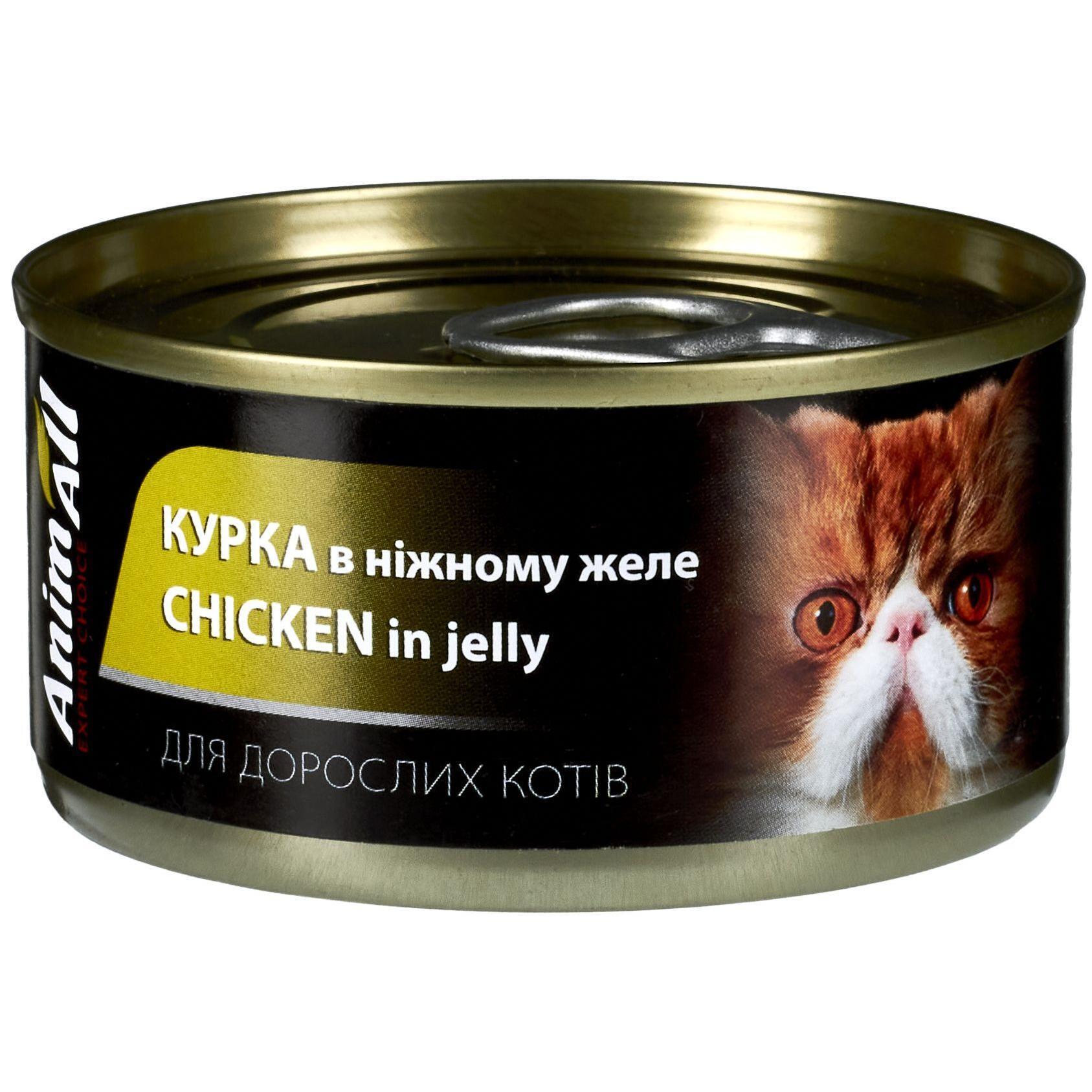 Вологий корм для котів AnimAll курка в ніжному желе 85 гфото1