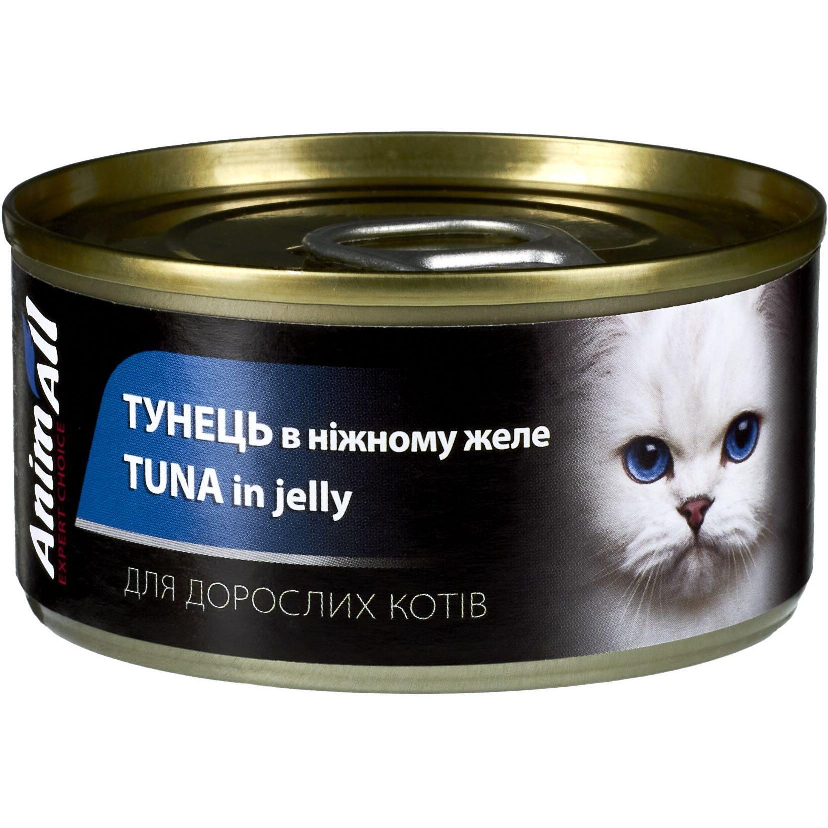 Вологий корм для котів AnimAll тунець в ніжному желе 85 гфото1