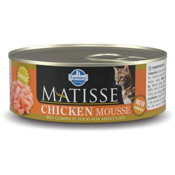 

Влажный корм для кошек Farmina Matisse Cat Mousse chicken с курицей 85 г